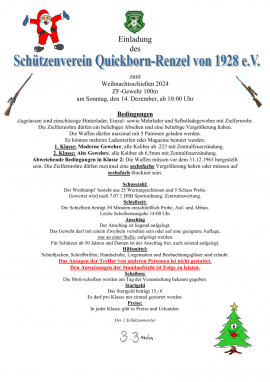 ZF-Weihnachtsschießen und Quickborn Pistol Cup 2025